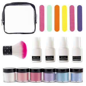 Nail Art Powder <span class=keywords><strong>Kit</strong></span> Fácil de usar Multi Color Acrílico Nail Dip Powder Set - Product Image 1