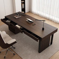 Escritorio de Madera Maciza de Estilo Italiano Minimalista para el Hogar, Escritorio de Computadora Moderno de Lujo Ligero para Estudio, Garantía de 3 Años, DIY