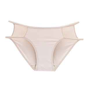 Braguitas de algodón puro para mujer, de punto, de cintura media, de seda helada, sin costuras, transpirables, de talle bajo, tipo bikini, sexys, ecológicas, talla grande - Product Image 3