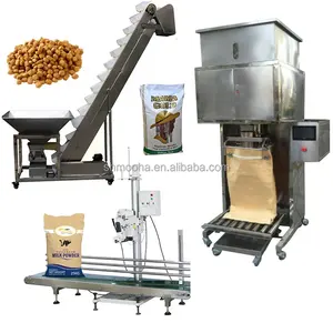 Machine d'emballage de granules d'ensachage de grains de 20kg Remplisseuses de granules de sacs d'engrais de 25kg Emballeuses de pesage de graines de riz de maïs de 10kg
