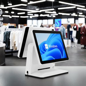 Màn hình kép 15 inch thức ăn nhanh <span class=keywords><strong>POS</strong></span> Tiền mặt đăng ký cảm ứng duy nhất Beauty Salon hệ thống dịch vụ giá rẻ <span class=keywords><strong>POS</strong></span> thiết bị - Product Image 4