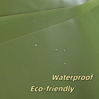 Tissu en nylon 40D imperméable personnalisé, double face, enduit TPU, vert olive, matériau hermétique pour produits gonflables