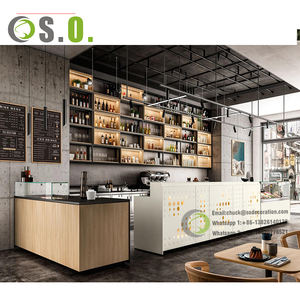 Moderno Bar Checkout Mostrador frontal Superficie sólida Café Comida rápida Restaurante Bar Mostrador - Product Image 2