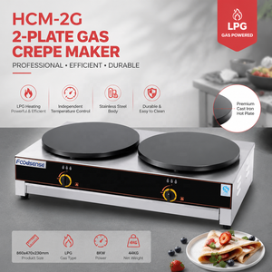 Certification CE 8KW/Heure Double Gaz Crêpière Et Plaque Chauffante, 2 Plaques Crêpière à Gaz - Product Image 4