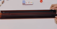 Supports de Mahjong en Acrylique Transparent Marron Premium de 20 Pouces avec Poussoirs Magnétiques pour le Divertissement Ludique