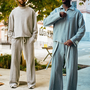 KingSen Street Style Sweatshirt <b>Set</b> 2 Piece Tracksuit Comfortable Crew Neck Pullover With Pants Factory Wholesale - Product Image 1