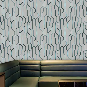 Summer Light luxury polygonal geometry pattern wall paper high quality textured pvc wallpaper