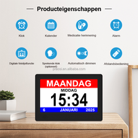 Rockpros — horloge de jour et de Date pour personnes âgées, avec écran LCD de 7 pouces, télécommande de perte de mémoire, Vision négative, pour personnes âgées