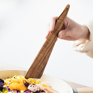 Spatola in Legno di Teak per <span class=keywords><strong>Cucina</strong></span>, Piccola, per Girare, Servire, Raschiare e Cucinare, con Manico Piatto - Product Image 3