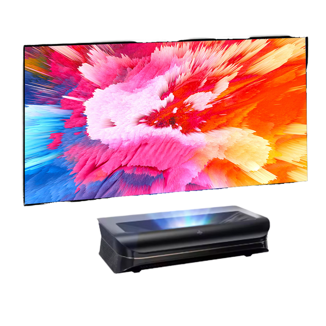 AWOL LTV-3500 Pro Short Throw Laser Projector Home 4K Ultra HD 3300 ANSI Lumens Smart TV HDR10+ 3D Triple Laser 4K Projector