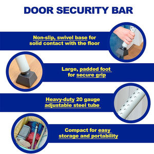 समायोज्य स्लाइडिंग दरवाजा जैमर भारी ड्यूटी सुरक्षा बार गेट लॉक अपार्टमेंट होटल के कमरे के दरवाजे कैच और क्लोजर्स - Product Image 4