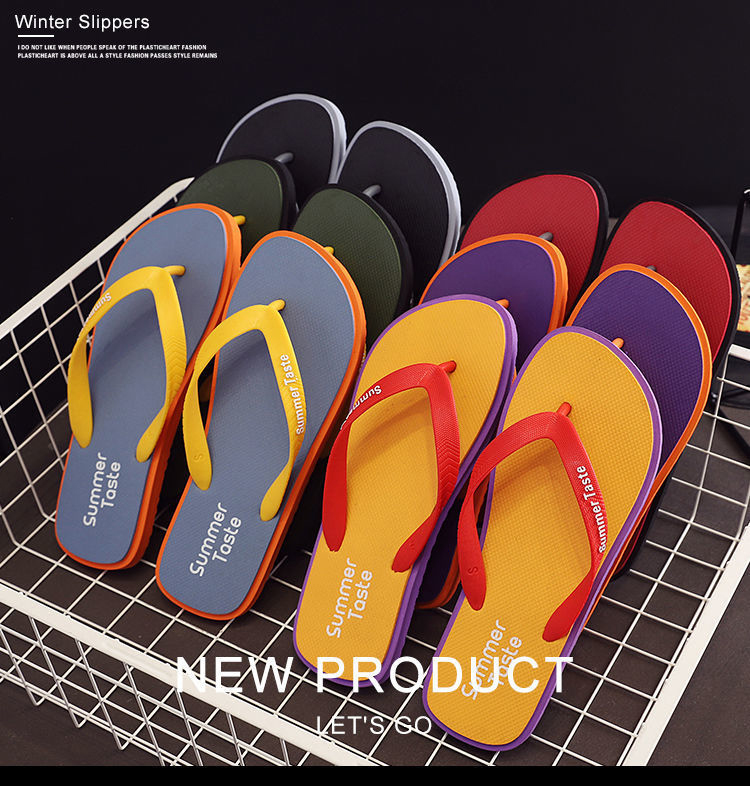 Fashion Korean Outdoor Flip-flops Slippers PVC Rubber Men Filp Flops Custom