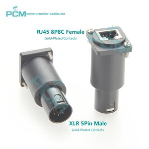 Montaje en chasis DMX, enchufe hembra RJ45 a XLR, convertidor <span class=keywords><strong>Ethernet</strong></span> macho de 5 pines para controlador DMX512, <span class=keywords><strong>amplificador</strong></span> de iluminación LED de escenario - Product Image 2