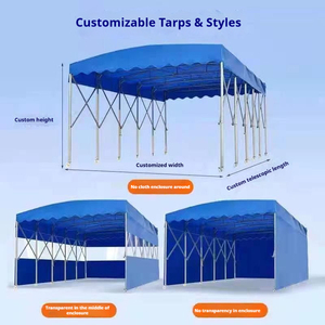Auvent coulissant électrique rétractable en acier pour extérieur, abri imperméable pour entrepôt, parasol <span class=keywords><strong>mobile</strong></span> - Product Image 2