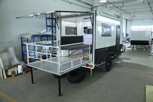 Nouvelle caravane tout-terrain en aluminium personnalisée 2026, caravane légère <span class=keywords><strong>pour</strong></span> le <span class=keywords><strong>camping</strong></span>, remorque tout-terrain de 12 pieds, maison sur roues, suspension indépendante - Product Image 2