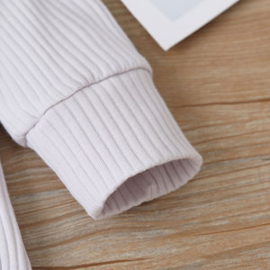 Mono de Algodón para Bebé Recién Nacido, Estilo Casual Coreano, Diseño INS, Manga Larga, Color Sólido, Primavera Otoño, Talla 12, Tejido de Punto - Product Image 6