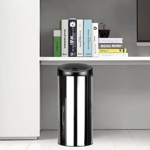 <span class=keywords><strong>Cubo</strong></span> de <span class=keywords><strong>Basura</strong></span> Redondo de <span class=keywords><strong>Acero</strong></span> <span class=keywords><strong>Inoxidable</strong></span> de <span class=keywords><strong>50</strong></span> <span class=keywords><strong>Litros</strong></span> (13 Galones) con Sensor, Contenedor de Residuos para Cocina y Oficina con Tapa para Bolsas de <span class=keywords><strong>Basura</strong></span> - Product Image 5