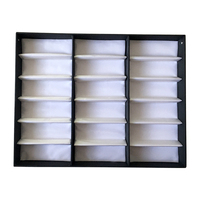 Boîte de rangement et présentoir pour lunettes à 18 compartiments, organisateur de lunettes de soleil noir, support de présentation personnalisable avec logo – Grande Vente