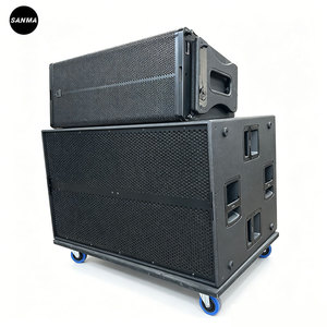 Altavoces de Línea Activa SA6 Dobles de 12 Pulgadas, LF 800W / HF 110W (RMS) Potencia de Programa, Carcasa de Madera, Audio Profesional para Exteriores - Product Image 1