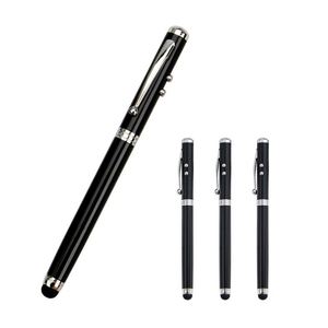Wholesale 4-in-1 Screen <b>Stylus</b> LED Light Metal Ball Point <b>Pen</b> <b>with</b> OEM Printed Custom Logo for Hotel Office Gift - Product Image 1