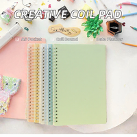 Cahier à spirales A5 avec couverture en papier et séparateurs de pages colorés pour étudiants et usage professionnel