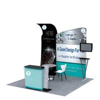 Stand d'exposition portable en aluminium 10x10 pour salons professionnels, expositions intérieures et événements tels que les mariages et les salons professionnels