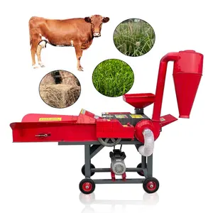 Industry use silage hay electric and diesel animal feed hay grass chopper and chaff cutter for sale