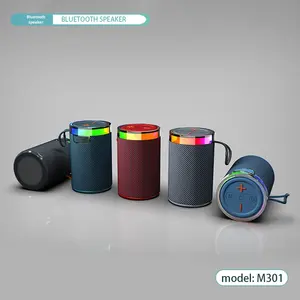 Altavoz Bluetooth Portátil para Exteriores con Anillo de Luz RGB y Cubierta de Tela, 5W de Bajos - Product Image 3