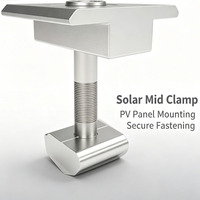Collier de serrage intermédiaire réglable haute résistance pour panneaux solaires, fixation pour toiture métallique et accessoires de montage au sol pour systèmes solaires photovoltaïques