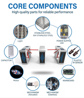 Torniquete trípode inteligente con control de acceso, reconocimiento facial, RFID, código QR, entrada de seguridad para comercios, oficinas y escuelas