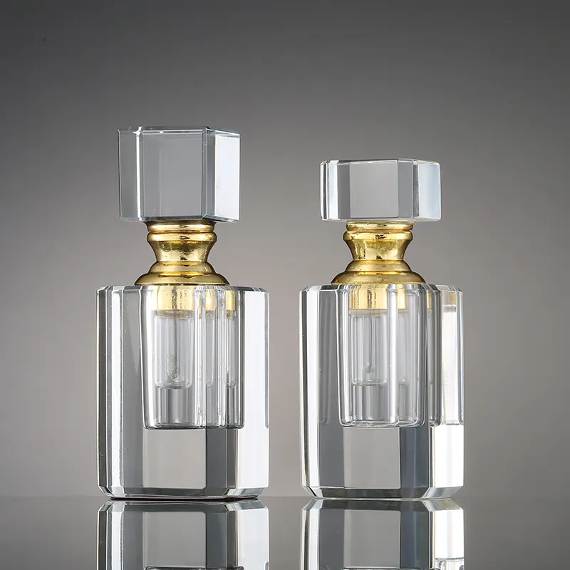 CJ üreticileri lüks 1ml 2ml boş açık Attar kristal parfüm şişeleri Oud uçucu yağ şişeleri