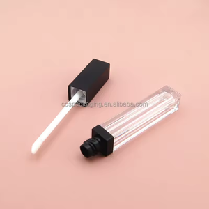 <span class=keywords><strong>Tube</strong></span> carré transparent de 5 ml pour brillant à lèvres, or rose, argent, blanc, noir, emballage de maquillage vide en plastique, applicateur doe foot, contenant pour gloss - Product Image 5