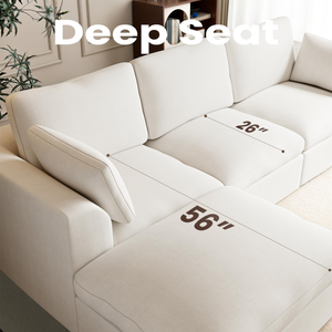 Sofá Seccional Moderno de Tres Plazas, Tapizado en Chenilla Gris Claro, Estilo Hogareño Acogedor, Tamaño Estándar, Sellado al Vacío - Product Image 1