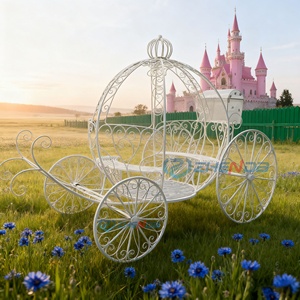 Factory Customization Royal Cart Fairy Tale White Pumpkin Carriage for Party Marriage Wedding Decoration Supplies Props - Product Image 6