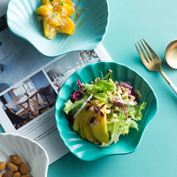 Vaisselle en céramique de style américain, bols créatifs pour dim sum et desserts, jolis bols à salade en forme de coquille, vaisselle personnalisée pour la maison
