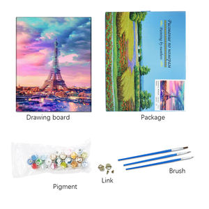 ภาพวาด<span class=keywords><strong>หอ</strong></span>คอยปารีสด้วยตัวเลขบนผืนผ้าใบพร้อมกรอบชุดทำมือสำหรับผู้ใหญ่ที่วาดภาพอะคริลิคสีน้ำมัน - Product Image 2