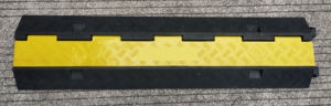 Yellow Pvc Lid 2 <b>Channel</b> Stage Use Rubber and <b>Plastic</b> Cable Ramp Bridge Cable Protectors - Product Image 4