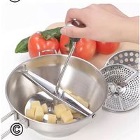 Markttop Verkoop Roterende Roestvrijstalen Fruit-En Groentevoedselmolen Chopper Keukenaccessoires Voedselmolen Chopper