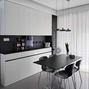 Meuble de rangement décoratif en bois massif, design minimaliste moderne, pour salon, salle à manger, chambre, cuisine, marque Zensinc - Product Image 1