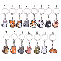 Llavero Localizador de Llaves Electrónico de PVC Suave con Forma de Gato de Dibujos Animados, Ligero, Colgante 2D/3D de Gatito, Coleccionable para Amantes de los Gatos - ¡Venta Caliente!