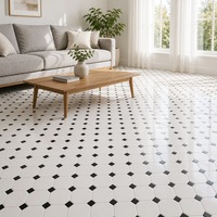 Carreaux de céramique hexagonaux effet marbre, polis, pour murs et sols, pour hôtel, salle de bain, douche, décoration intérieure