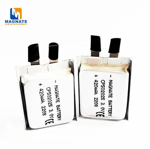 MAGNATE Li-MnO2 thin cell bateria tipo CP452345 3V 30mAh fabricado na China