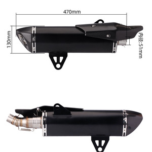 Sistemas de Escape para Motocicleta, Silenciadores de Tubo de Enlace Medio DB Killer, Fibra de Carbono para <span class=keywords><strong>C400X</strong></span> <span class=keywords><strong>C400GT</strong></span> - Product Image 2