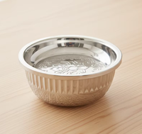Couvercle en acier inoxydable de style américain de haute qualité pour bassin Lotus, idéal pour le stockage de légumes et fruits à domicile, rehaussant la décoration luxueuse