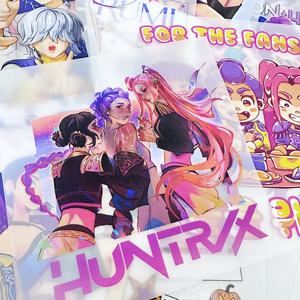 Transferencias de Impresión por Transferencia Térmica DTF de KPop, Diseños de Transferencia Térmica, Pegatinas Termoadhesivas de Demon Hunter para Camisetas, Sudaderas y Ropa - Product Image 1