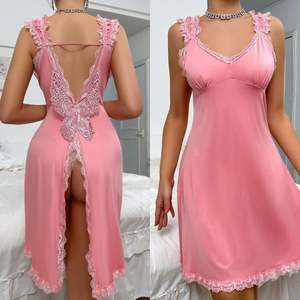 SFY-YH00184 Nouvelle robe de nuit sexy avec broderie papillon au dos, grande taille, vêtements de nuit pour femmes, nuisette érotique à ouverture au dos, pyjama - Product Image 4