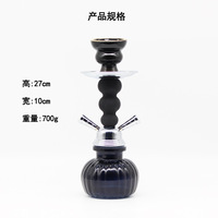 Fabricant direct de pipes à chicha arabes en acrylique dépoli à double tube, ensembles de chichas minimalistes, en stock