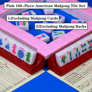 Juego de Mahjong Americano de 166 Fichas Rosas y Blancas de 1.2 Pulgadas con Logotipo Personalizado y Empaque - Product Image 5