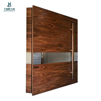 Porte d'entrée pivotante moderne, design personnalisé, en aluminium moulé, porte de sécurité antivol pour appartement et villa, sortie d'usine