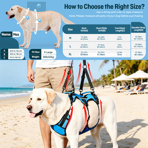 Pet Dog Lift Harness Support Sling for Arthritis Elderly Joint Injury Dogs Rehabilitation Recovery <b>Walking</b> Helper Lift Harness - Product Image 2